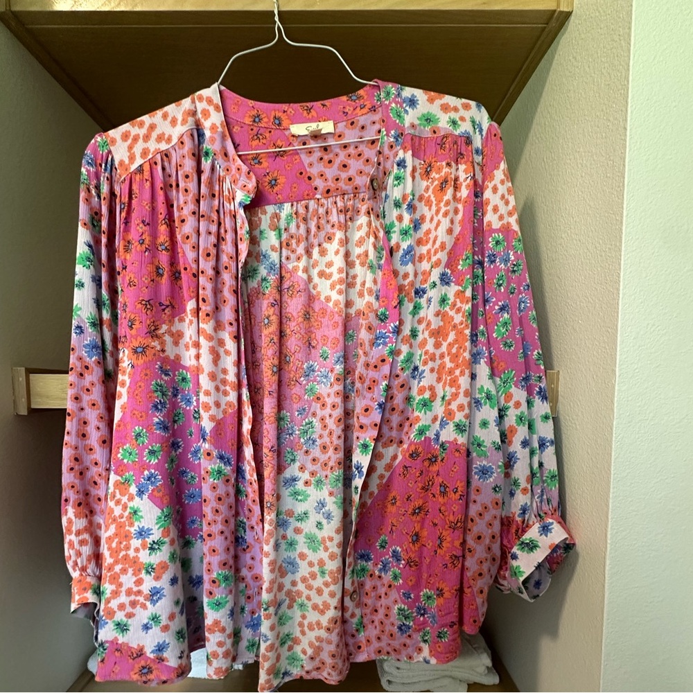 Floral Button Down Blouse